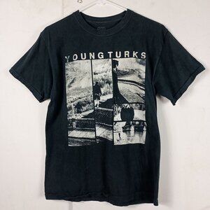 The Young Turks Graphic Short Sleeve T-Shirt Black M Pacific Northwest Punk Band